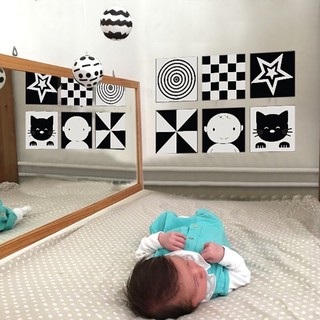 BỘ 6 THẺ DÁN TƯỜNG KÍCH THÍCH THỊ GIÁC CHO TRẺ SƠ SINH GIÚP BÉ OHATS TRIỂN TOÀN DIỆN