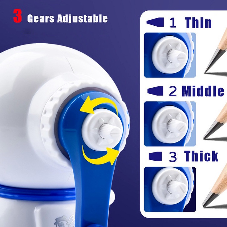 Đồ Chuốt Bút Chì Tự Động Hình Phi Hành Gia Hoạt Hình Có Thể Điều Chỉnh Không Gian Gọt Bút Chì Tự Động Cho Học Sinh