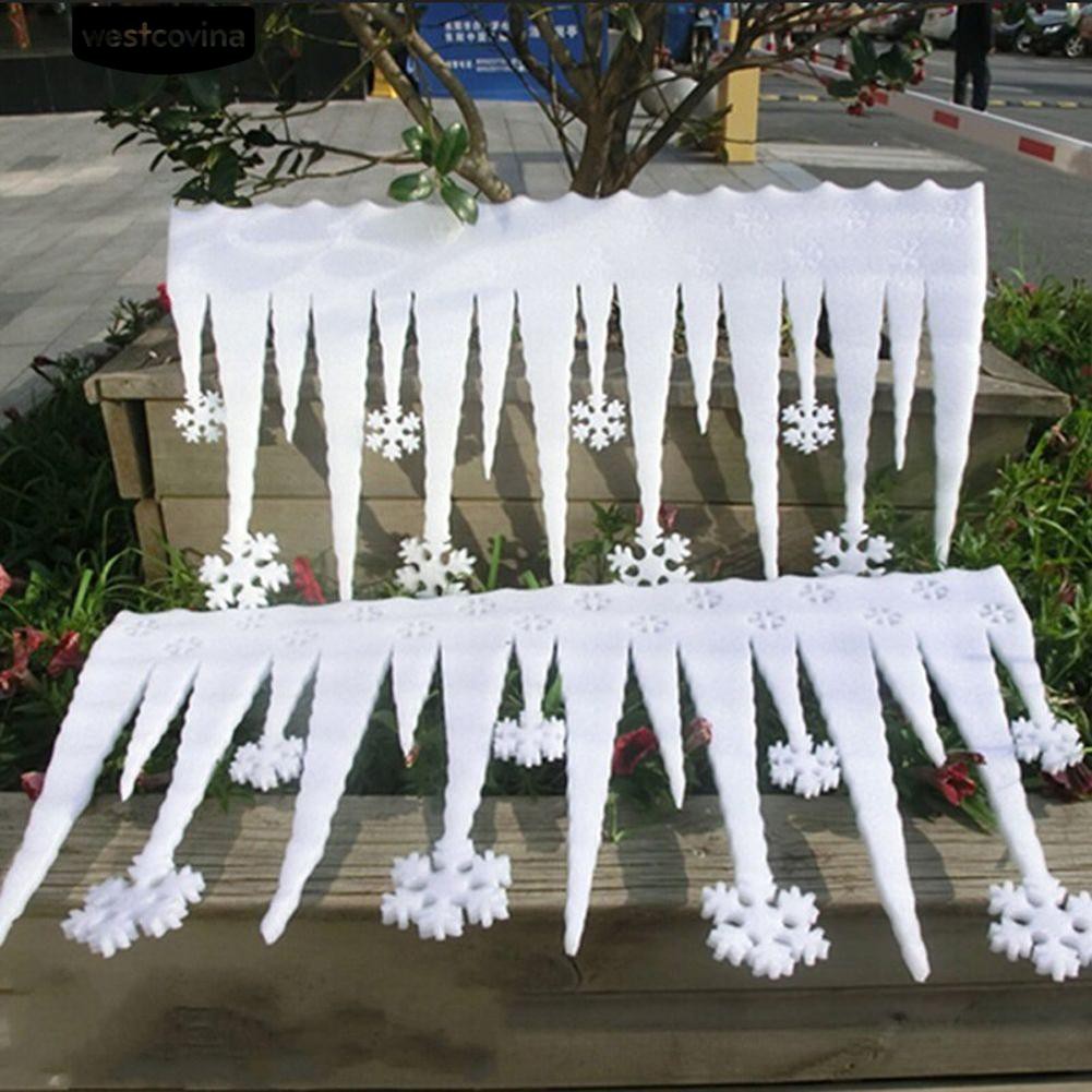 Set 2 Dải Bông Tuyết Trắng Trang Trí Giáng Sinh