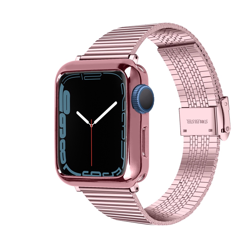 Dây đeo + khung viền thích hợp cho đồng hồ thông minh Apple Watch series 8 7 41mm 8 7 45mm và dụng cụ