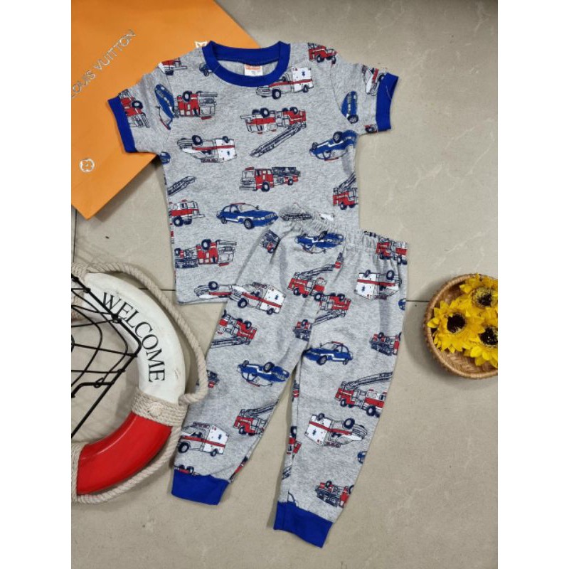 (8-23kg) Bộ tay ngắn quần dài bé trai thun cotton borip