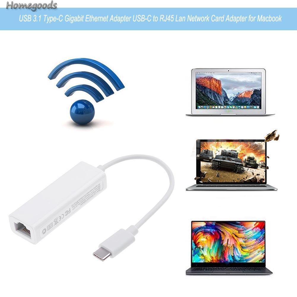 Cáp Chuyển Đổi 10gbps Type-C Usb3.1 Gigabit Ethernet Sang Rj45 Gigabit