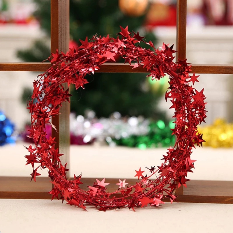 Dây đèn LED 7.5m trang trí cây thông Noel/ gia đình hình ngôi sao 5 cánh tiện dụng