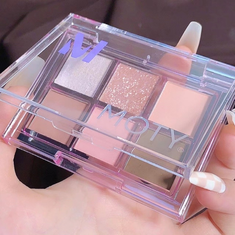 Bảng mắt 6 ô MOTY eye palette nhỏ gọn nhũ bling bling