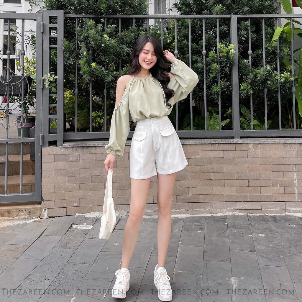 QUẦN SHORT TÚI ĐẮP ZAREEN SHO37 TRẮNG