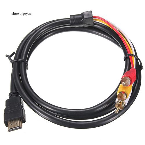 Dây cáp chuyển đổi 1080P HDTV HDMI sang 3 RCA Audio Video AV