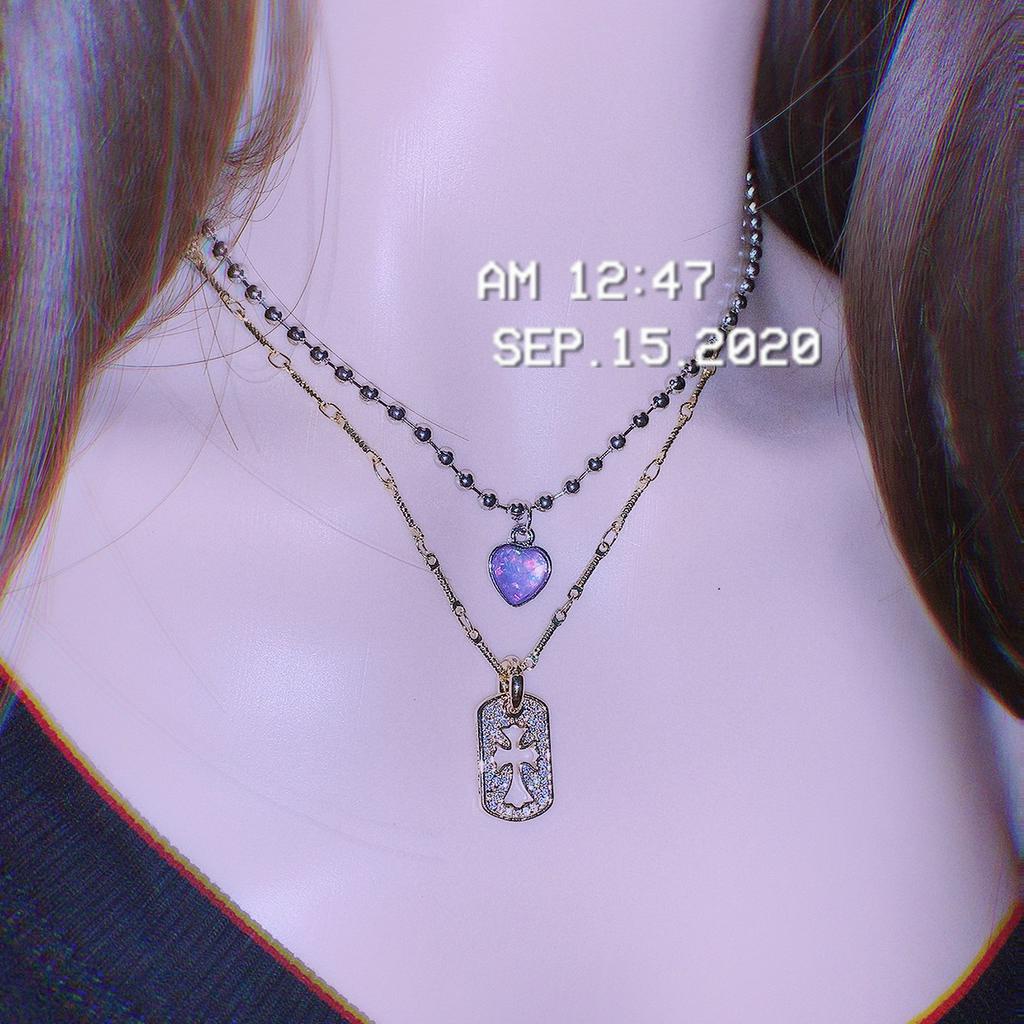 Dây Chuyền Kiểu Dây Xích Mặt Chữ Thập Phong Cách Nhật Bản 22676