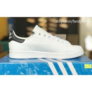 Giày Thể Thao Stan Smith Gót Đen Full Box