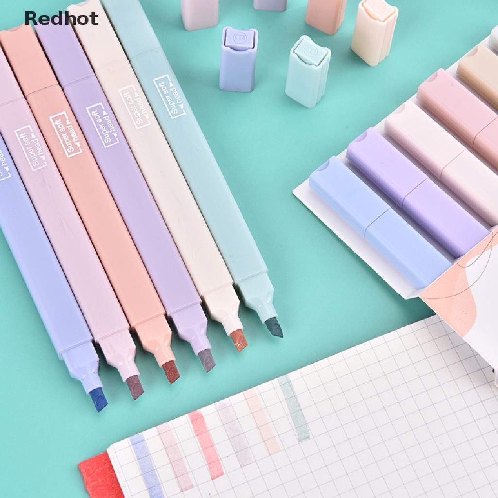 Bộ 6 Bút Đánh Dấu Hai Đầu Màu Pastel