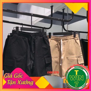 [Hình Thật] Quần Short Kaki Túi Hộp Basic Tea