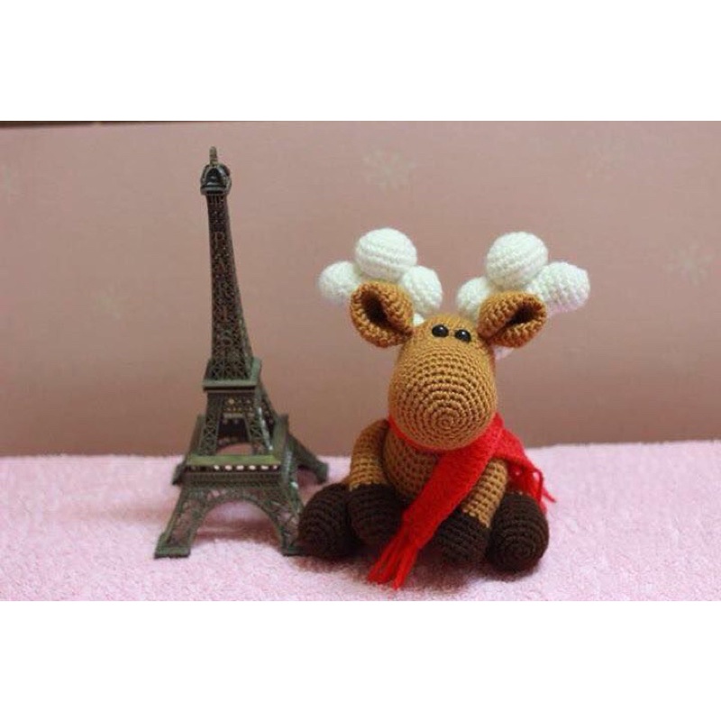 Tuần lộc Noel móc len handmade