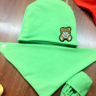 set 3 mũ yếm giày cho bé.