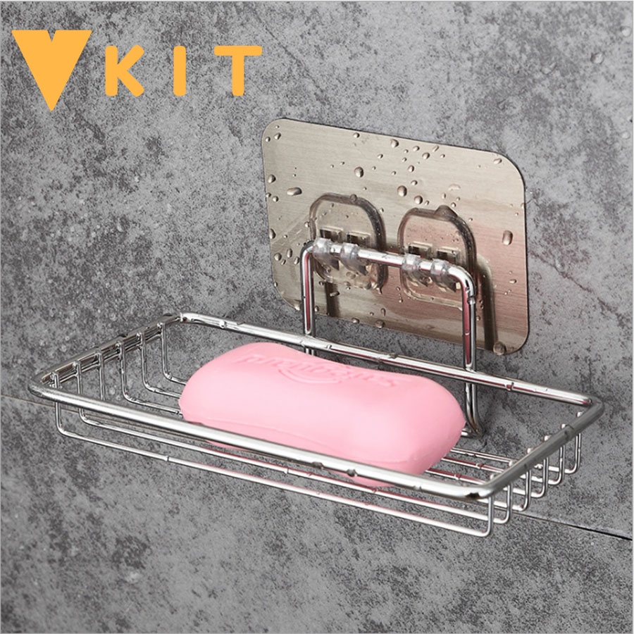 - Chịu lực 6KG Kệ để xà phòng tắm inox 304 chống han gỉ VKIT N11