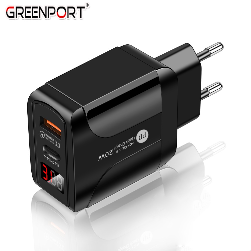 Greenport Củ Sạc Nhanh Qc 3.0 20w Usb 3.0 Pd Type C Cho Samsung Iphone