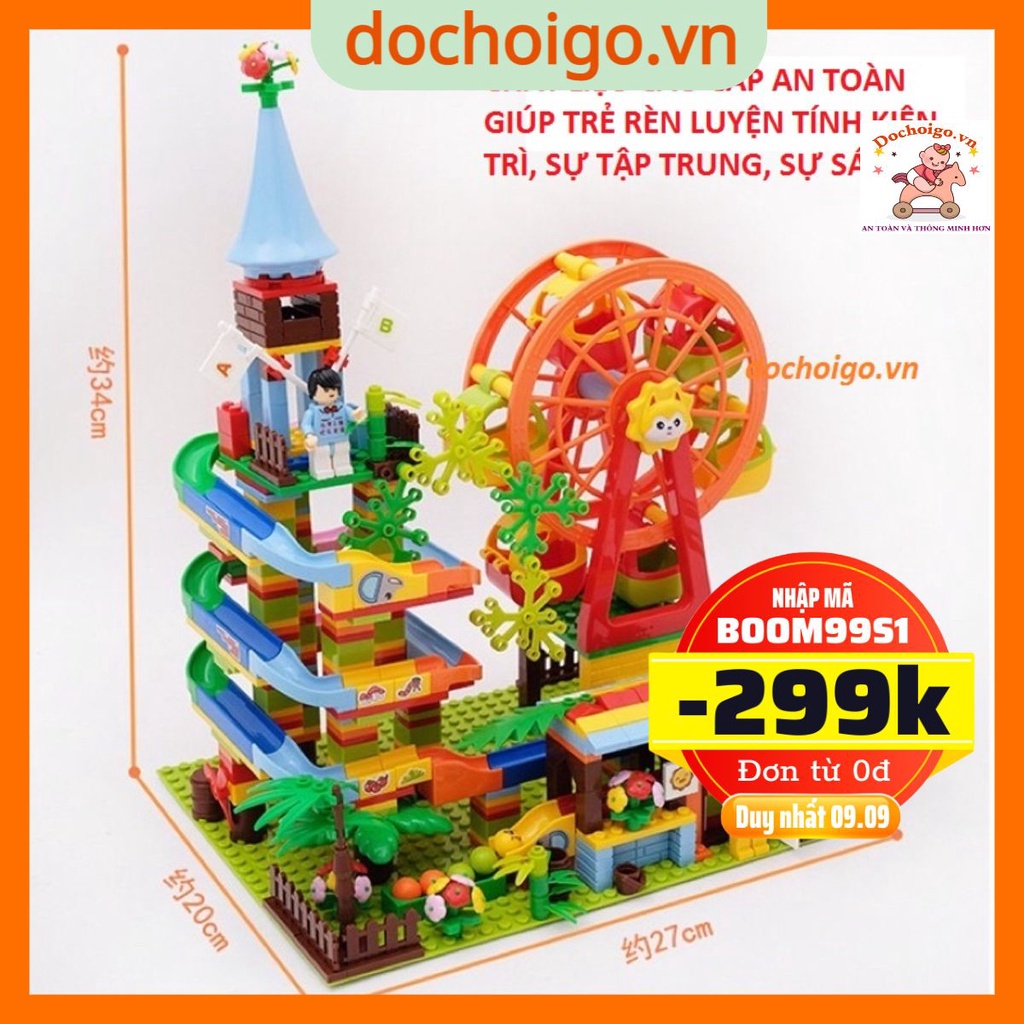 Đồ Chơi Xếp Hình Đồ Chơi Lego Có Hình Tháp Cầu Trượt 469 Chi Tiết giúp trẻ phát triển trí tuệ dochoigo.vn