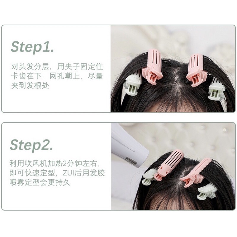 Bộ 3 lô kẹp cuốn phồng chân tóc Hàn Quốc ulzzang xinh xắn