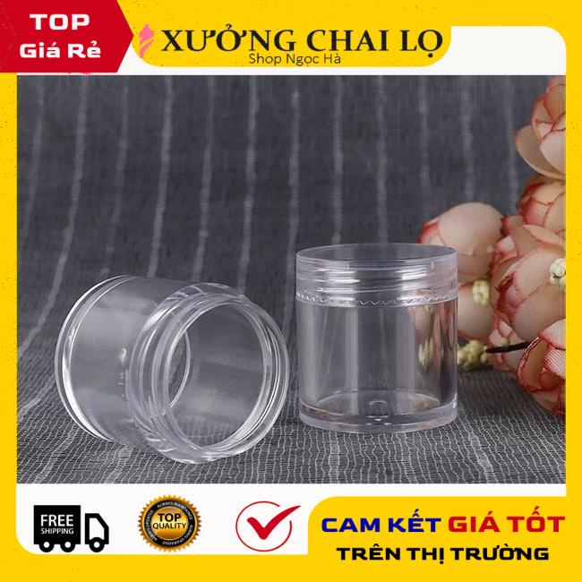 Hủ Đựng Kem ❤ GIÁ RẺ NHẤT ❤ Hủ nhựa chiết mỹ phẩm 10g thân cao đựng kem , phụ kiện du lịch