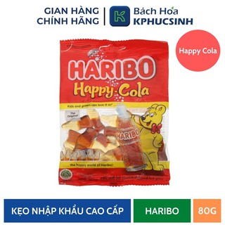 Kẹo dẻo Haribo Happy Cola 80g KPHUCSINH - Hàng Chính Hãng
