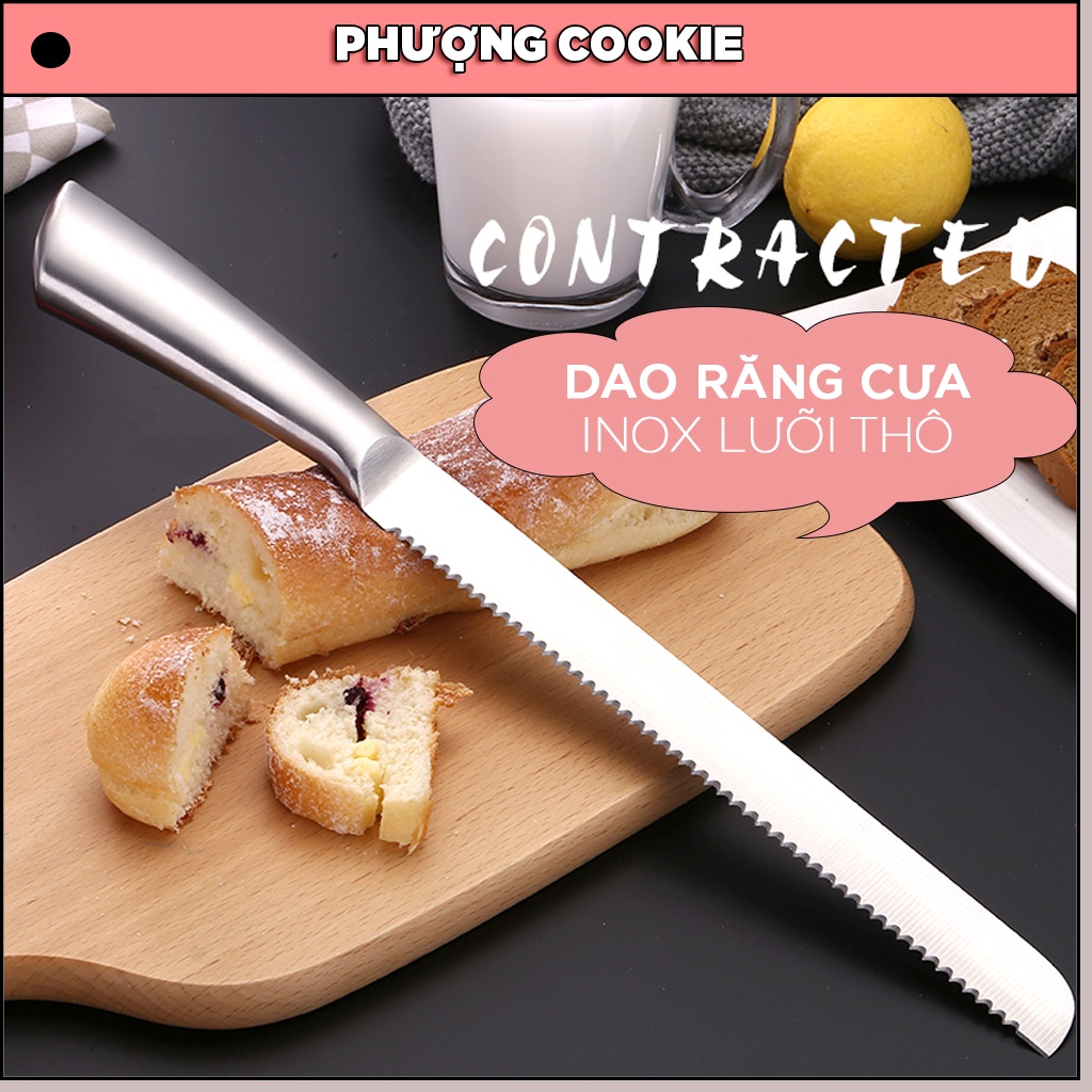 Dao răng cưa cắt bánh mì lưỡi thô inox (MS 502, 503)