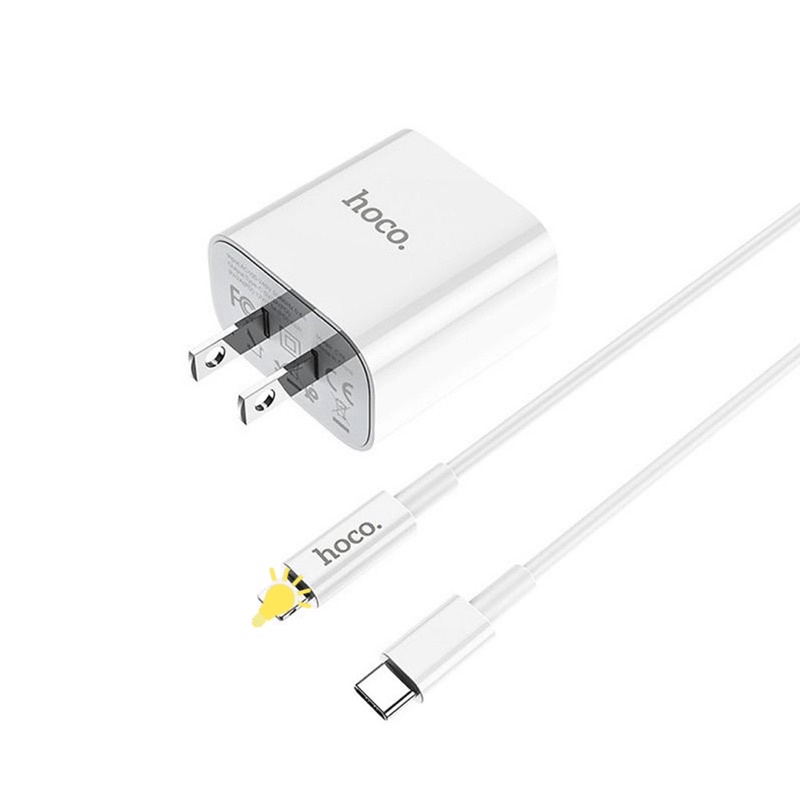 Bộ sạc nhanh cho IP Hoco C76 Plus/C80 TypeC to IP PD20W dài 1M