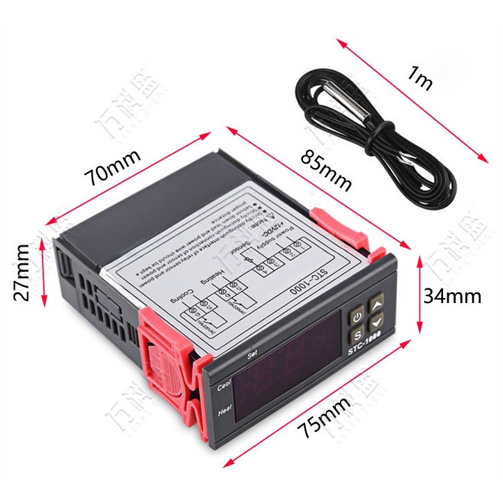 Bộ điều khiển nhiệt độ máy ấp trứng STC-1000 AC220V 1500W