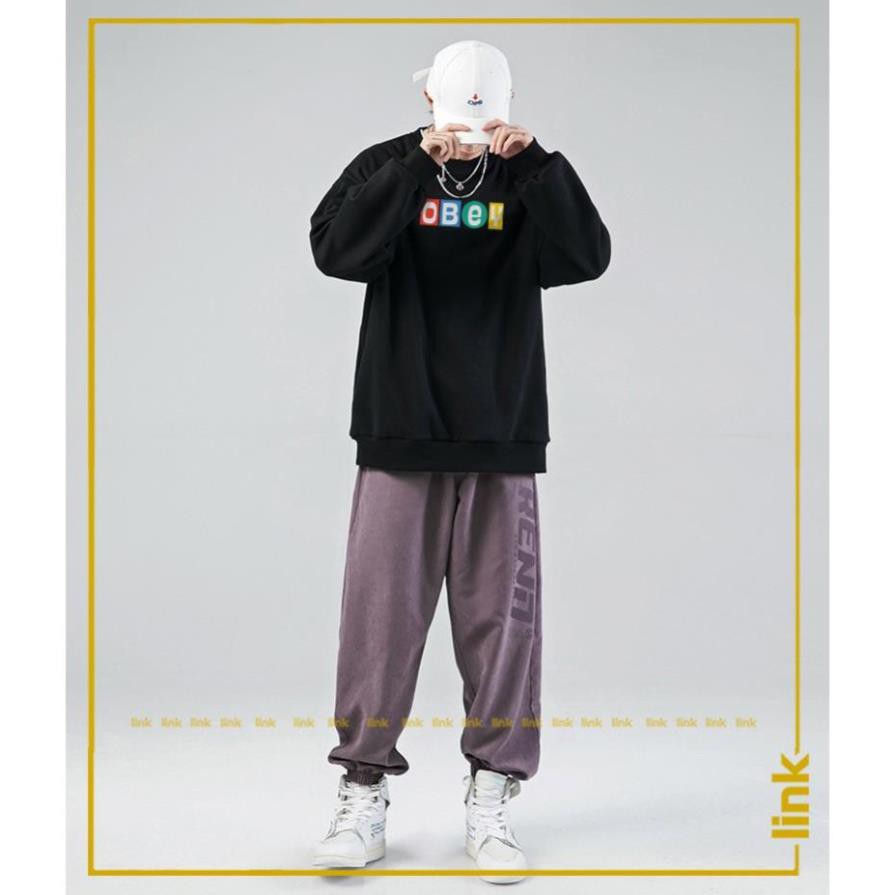 BÁN CHẠY-  SALE- Áo Sweater OBEY BIG SHOT J-HOPE BTS phong cách ( Đen, Trắng ) - áo cực chất / có size cho trẻ em