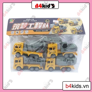 Đồ chơi cho bé trai túi xe xây dựng, đồ chơi trẻ em giá rẻ b4kids - b12