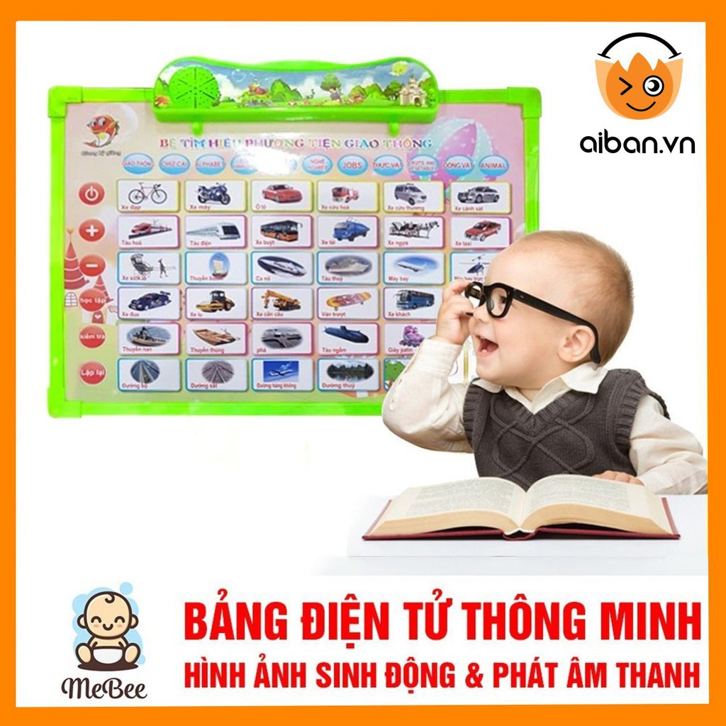 Bảng điện tử thông minh 11 chủ đề Anh - Việt cho bé