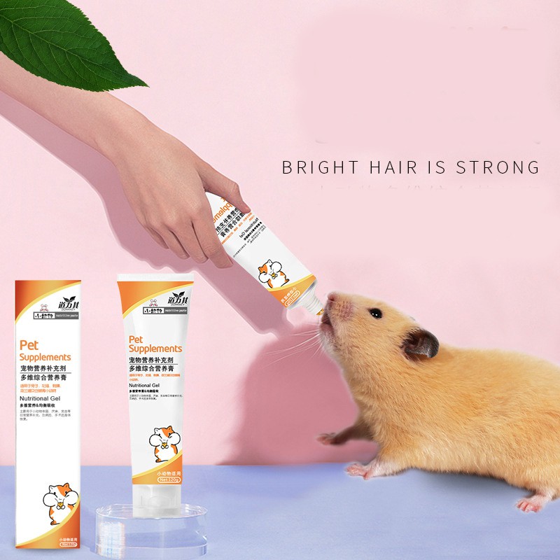 Gel dinh dưỡng Pet Supplement dành cho hamster, sóc, thỏ, bọ ú 120g/tuýp bổ sung dinh dưỡng điều hoà tiêu hoá - csp59