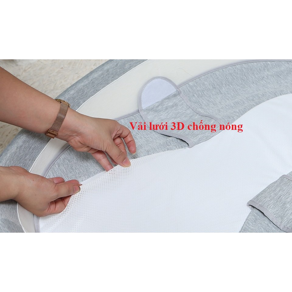 Nôi cũi ngủ chung giường & đệm ngủ đúng tư thế cho bé babylux 2 in 1