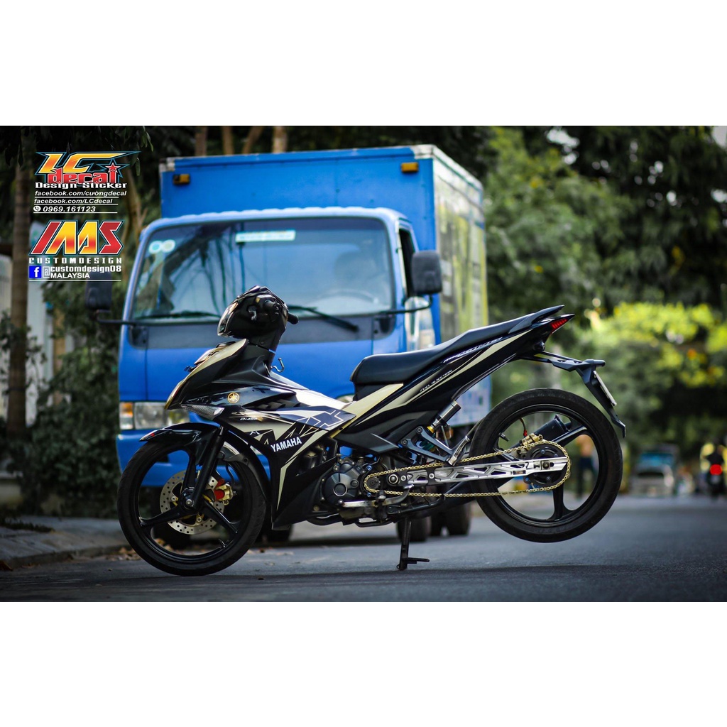 [Siêu Sale] [FreeShip] Tem Decal Rời mẫu MX vàng đồng cho Exciter 150 đen - có thể phối màu theo xe khách hàng