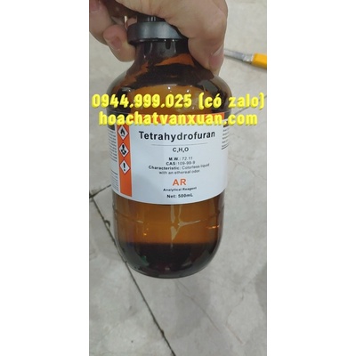 Tetrahydrofuran 99.5% C4H8O chai 500ml Xylong Trung Quốc thf CAS 109-99-9