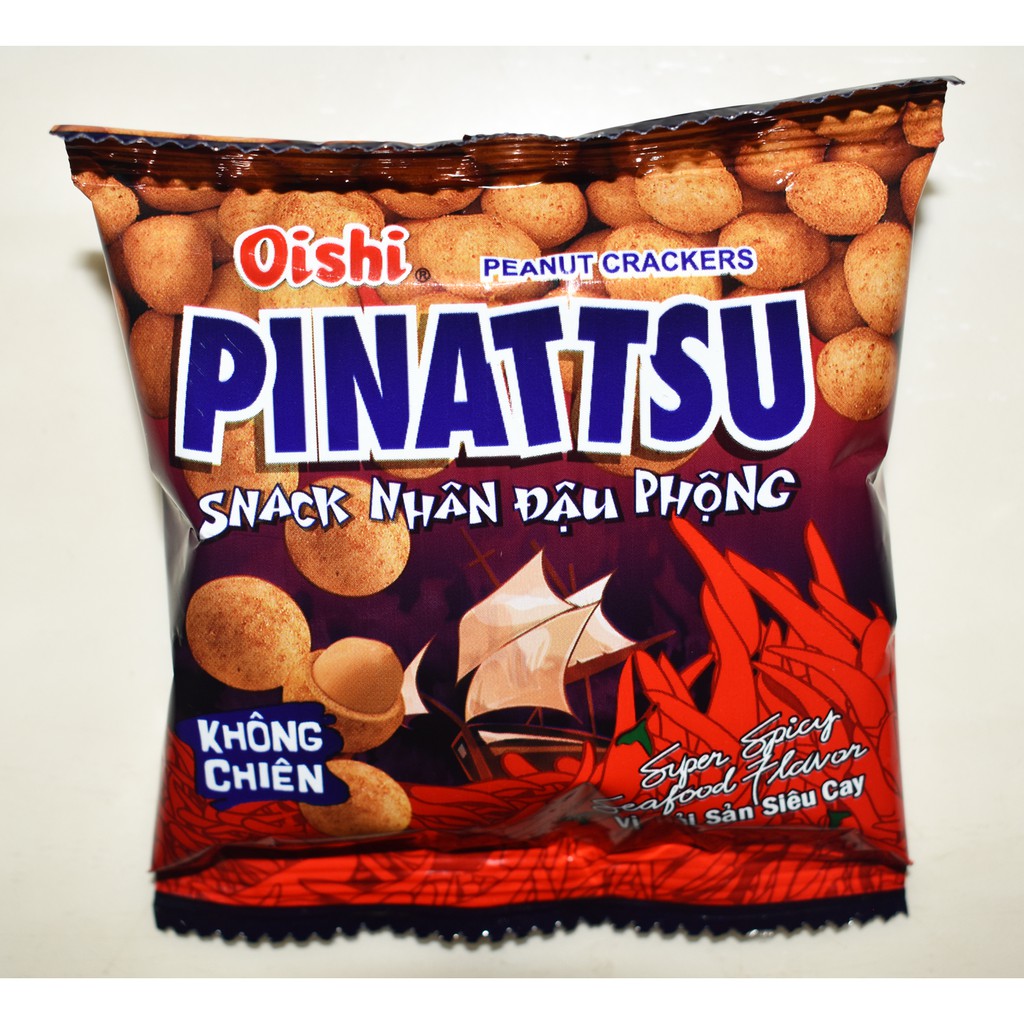 Combo 10 Gói Snack Đậu Phộng Pinatsu Siêu Xốp Oishi
