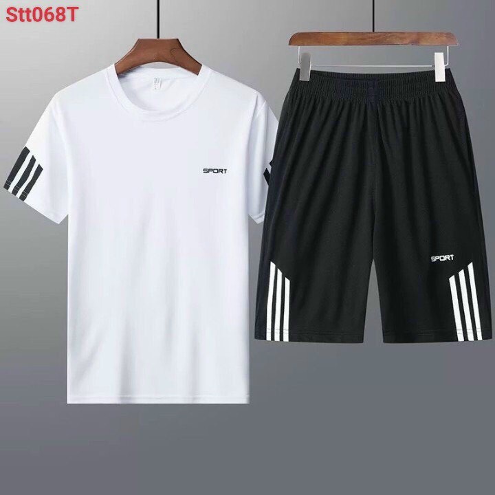 Bộ đồ thể thao nam hè hàn quốc, Set đồ nam tay ngắn chất thun co giãn, thiết kế thời trang đủ size cá tính