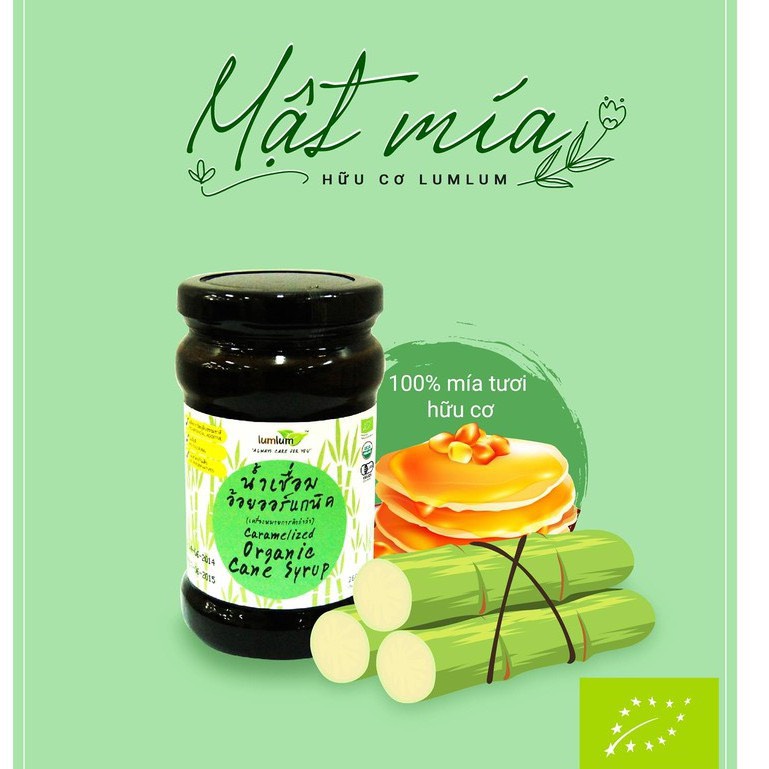 Mật mía hữu cơ 260ml - Lumlum Organic Cane Syrup