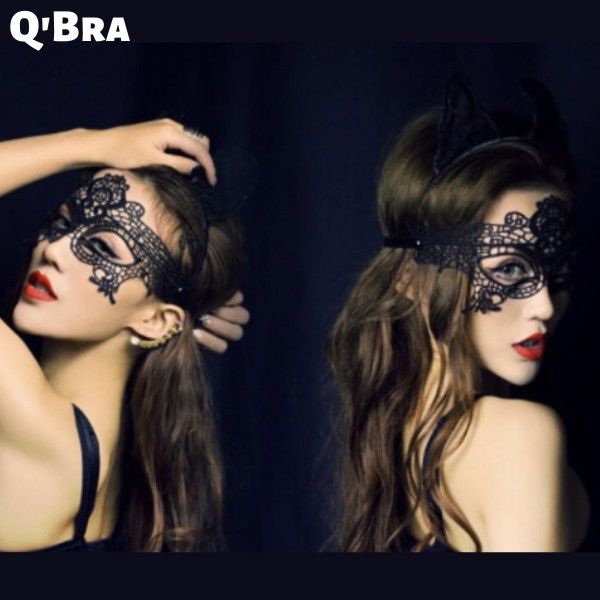 Mặt nạ ren cosplay màu đen có dây buộc sexy cho nữ phụ kiện bịt mắt cosplay sexy cho cho nàng quyến rũ | BigBuy360 - bigbuy360.vn
