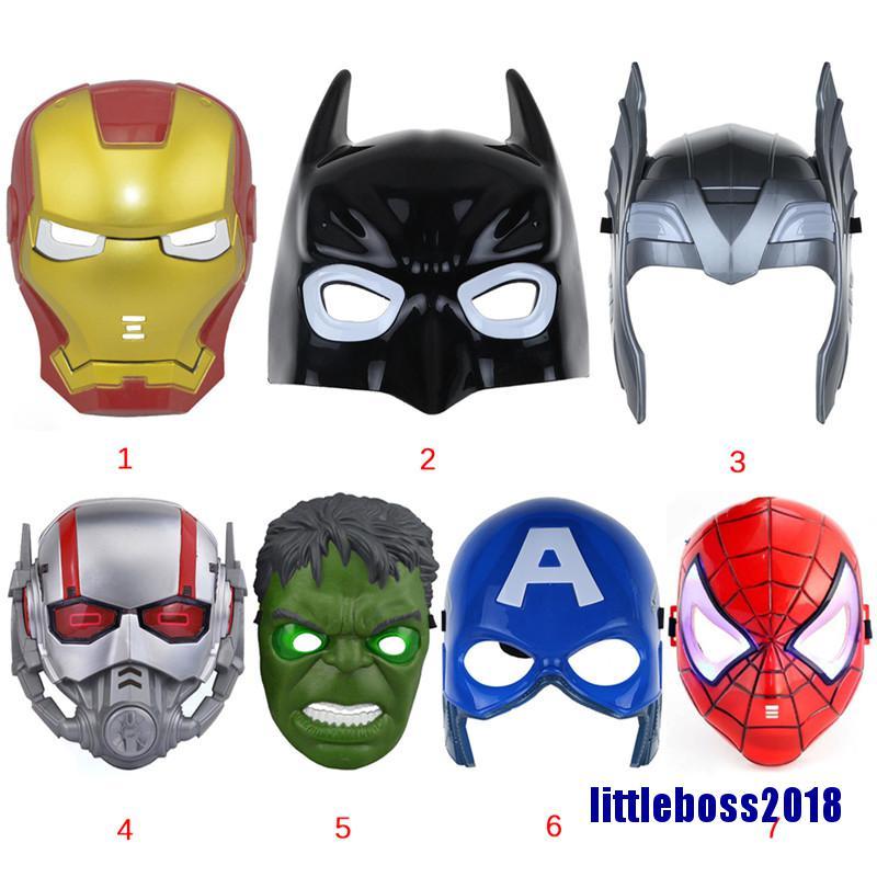 Mặt Nạ Đèn Led 2018 Siêu Anh Hùng & Iron Man Avengers / Batman / Spiderman Hulk