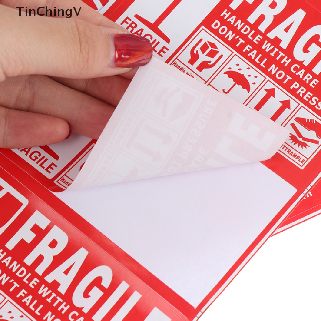 Set 100 Nhãn Dán Cảnh Báo Kích Thước 9cm * 5cm Tiện Dụng