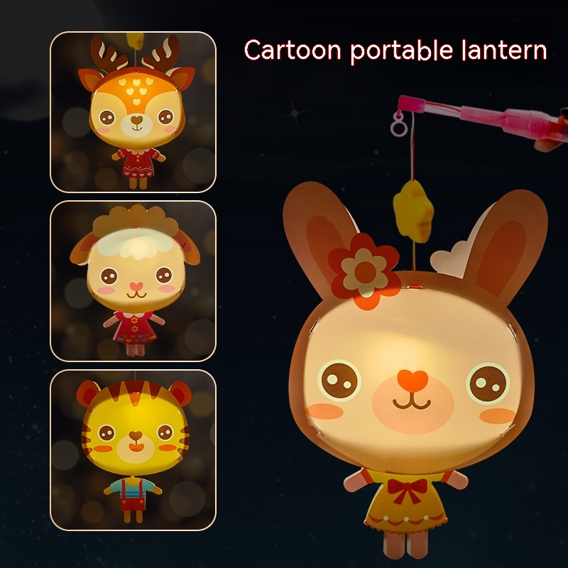 Đèn Lồng Bằng pvc Phát Nhạc Họa Tiết Hoạt Hình Dễ Thương Cho Bé