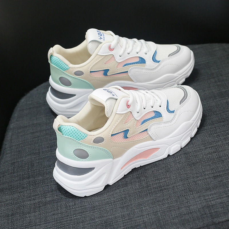 Giày Thể Thao Phối Lưới Thoáng Khí Thời Trang Mùa Thu Mới 2022 Cho Nữ