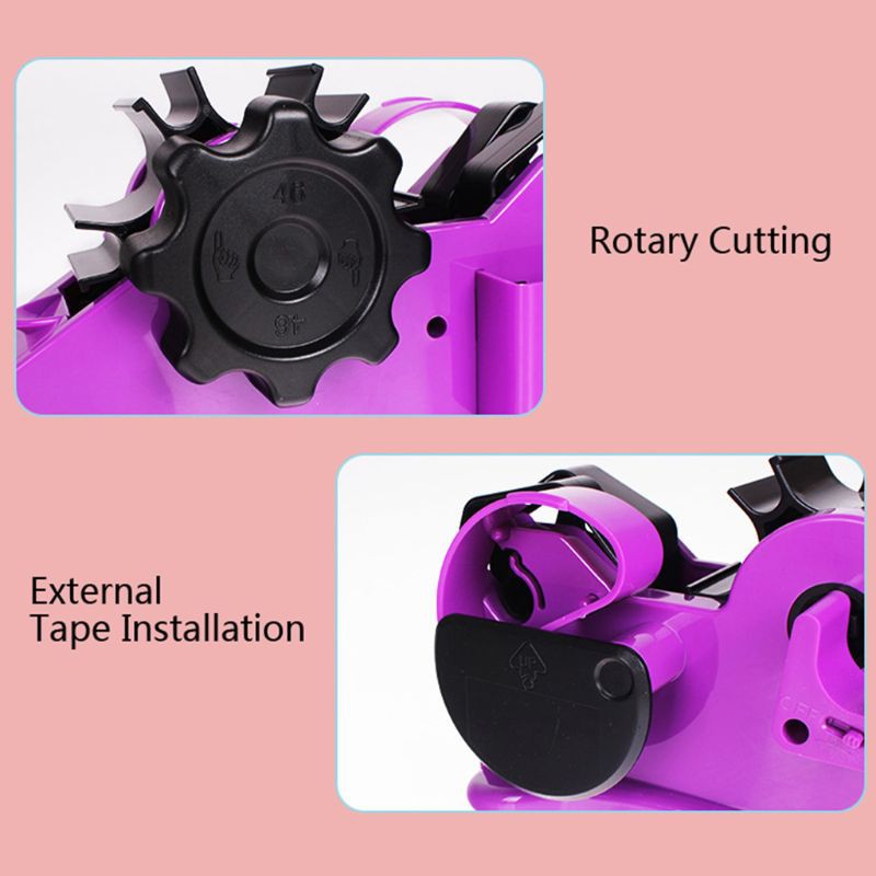 SEL Semi-Auto Tape Dispenser With 35mm Fixed Length Tape Cutter Desktop Office Packing Home Tools