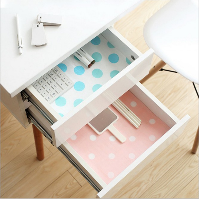 Cuộn 3m / Cuộn Giấy Lót Ngăn Kéo / Bàn Ăn / Tủ Quần Áo Chống Ẩm / Dầu / Nước In Họa Tiết Hoa Chống Thấm Nước Tiện Dụng Cho Nhà Bếp