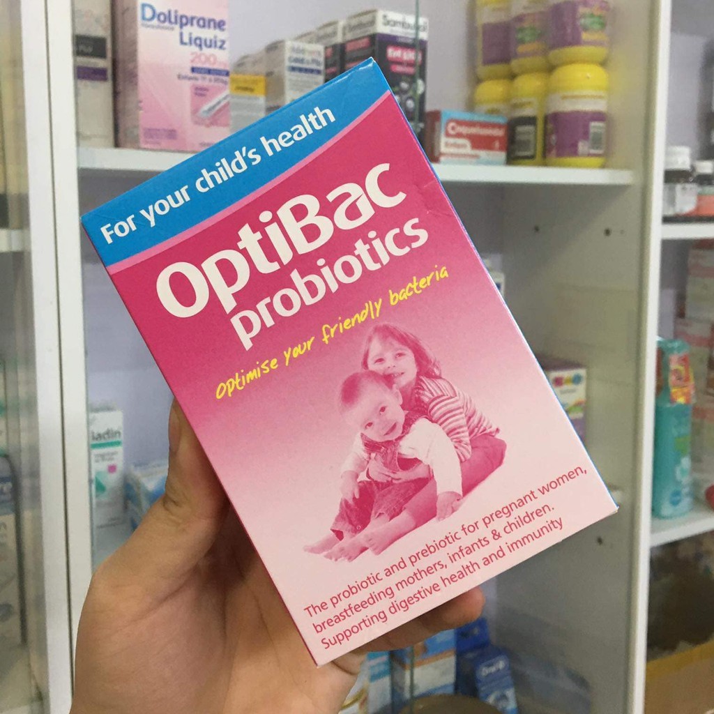 OPTIBAC HỒNG - Men Vi Sinh Hỗ Trợ Tiêu Hóa, Giảm Táo Bón Cho Trẻ Từ Sơ Sinh, Bà Bầu, Mẹ Cho Con Bú - ladycare90