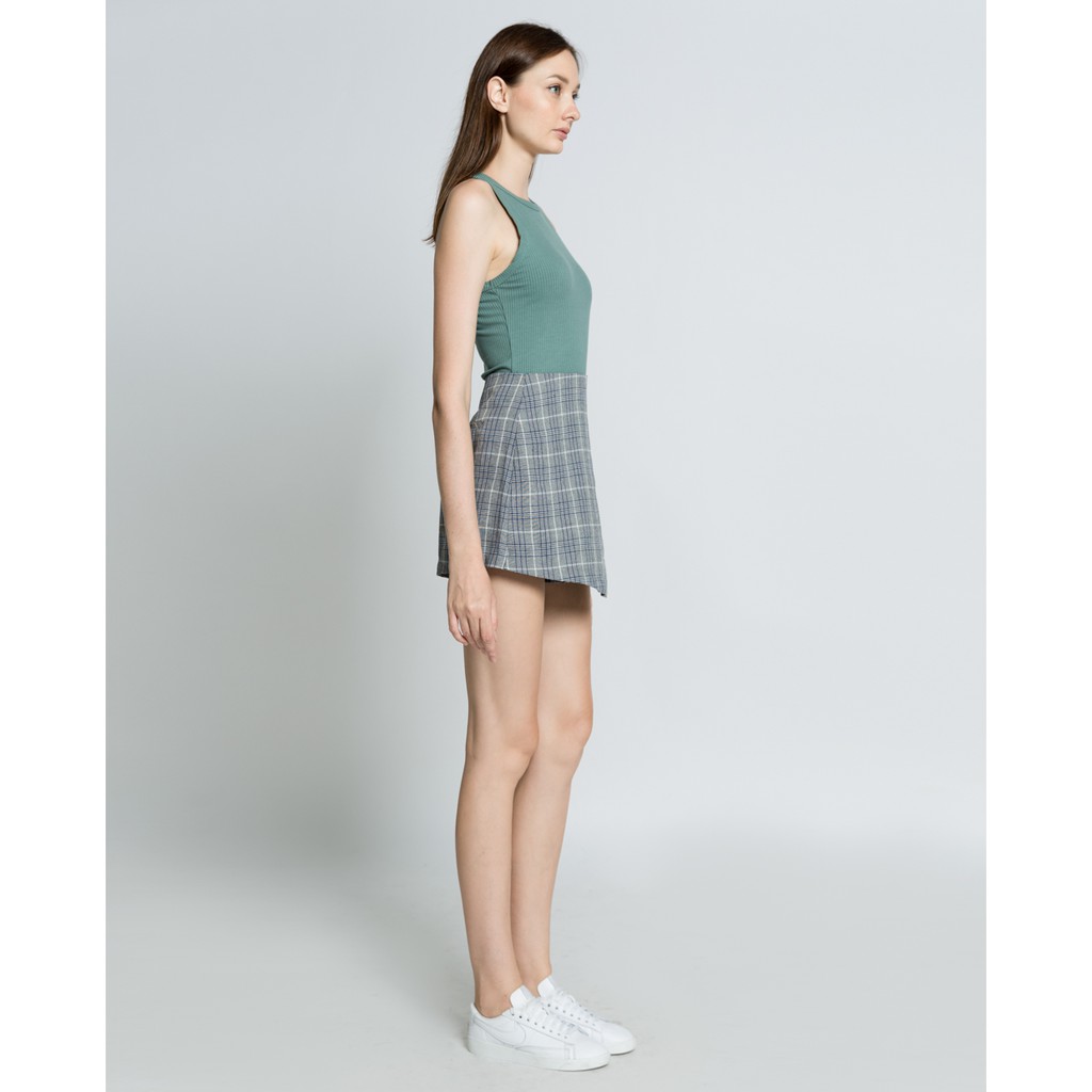 Quần short váy tà xếp chéo có nút - 15006603 J-P Fashion