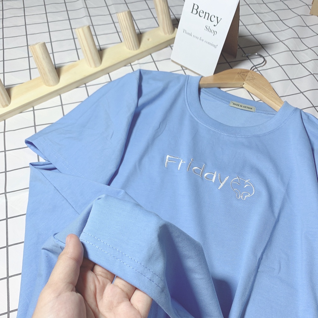 Áo thun thêu chữ 7 ngày trong tuần, áo phông nam nữ unisex cặp đôi Bencyshop