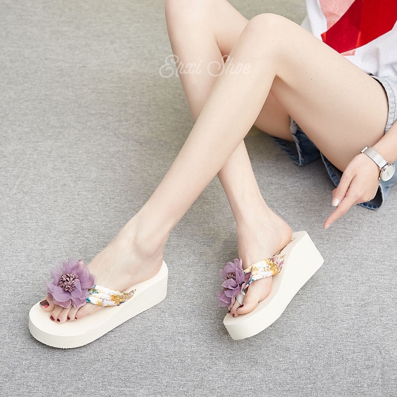 Dép Xỏ Ngón Đế Dày Chống Trượt Thời Trang Mùa Hè Cho Nữ