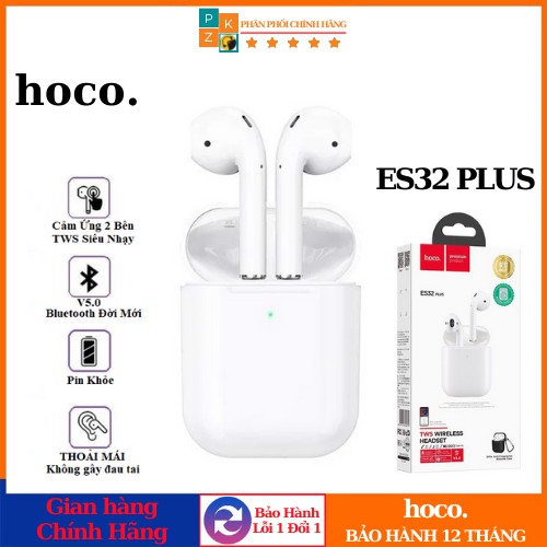 Tai nghe không dây bluetooth hOCO ES32 PLUS phiên bản cao cấp hỗ trợ định vị, đổi tên, sạc không dây