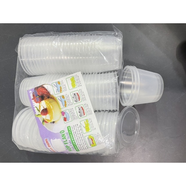 Combo 50 cốc khay làm caramen hình trái tim