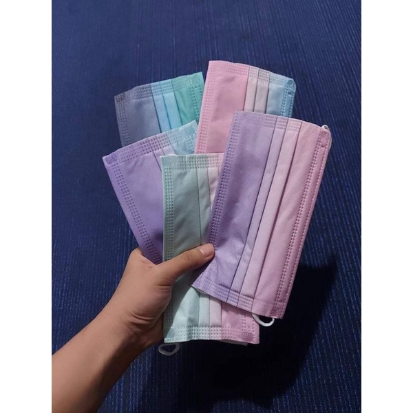 set 10 cái Khẩu trang pastel omber 7 sắc cầu vồng được chọn màu 🥰