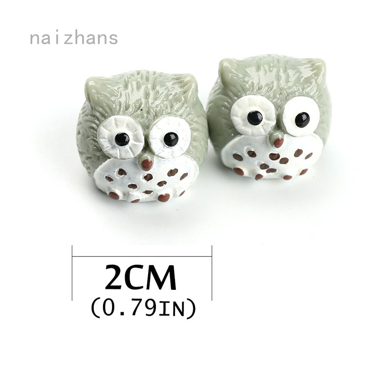Mô Hình Chim Cú Mini Bằng Nhựa Trang Trí